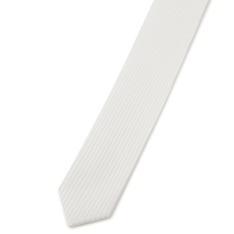 ジョンピアース 【JOHN PEARSE White】【結婚式】シルクフォーマルネクタイ8.0㎝幅/ホワイト×小紋柄 白