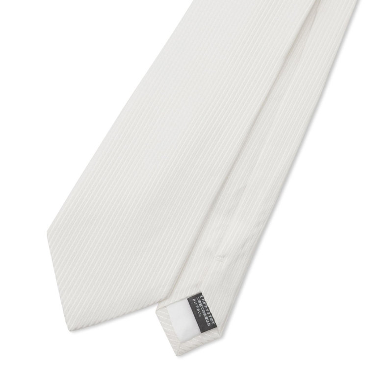 ジョンピアース 【JOHN PEARSE White】【結婚式】シルクフォーマルネクタイ8.0㎝幅/ホワイト×小紋柄 白