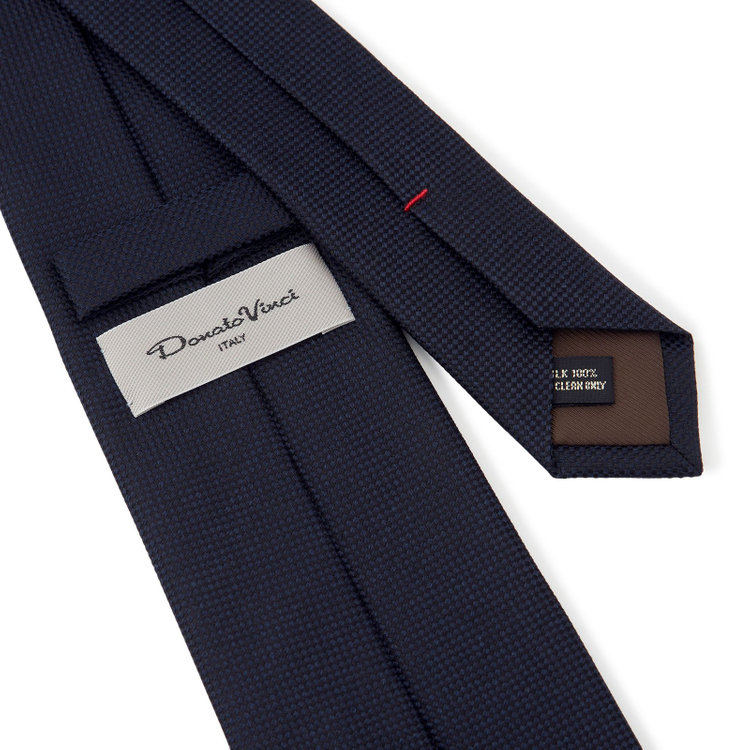 ドナートヴィンチ 【名品】【Donato Vinci Italy】シルクソリッドネクタイ 8.5cm;幅/ネイビー/MADE IN JAPAN その他