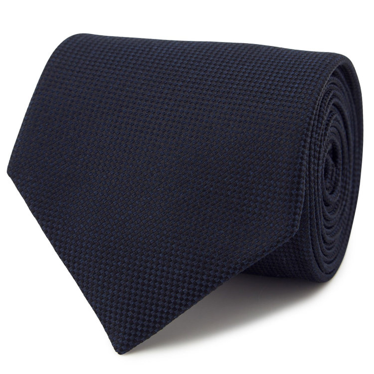 ドナートヴィンチ 【名品】【Donato Vinci Italy】シルクソリッドネクタイ 8.5cm;幅/ネイビー/MADE IN JAPAN その他