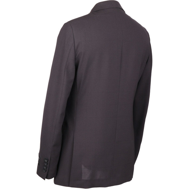 ＪＰ コンフォート 【JOHN PEARSE comfort】【春夏】7WAY コーディネイトパンツ付き/2釦シングルスリーピーススーツ ショートタック/ブラック×チェック+グレーパンツ/ULTRA MOVE/ウエストシャーリング/ウォッシャブル/ストレッチ ブラック系(黒)