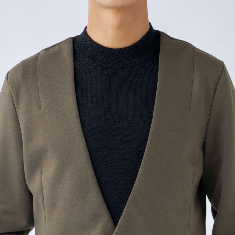 ＵＷＳ ＨＯＭＥ 【ULTRA WORK SUIT/HOME LINE】【秋冬】セットアップ1釦ノーカラージャケット/カーキ カーキ系