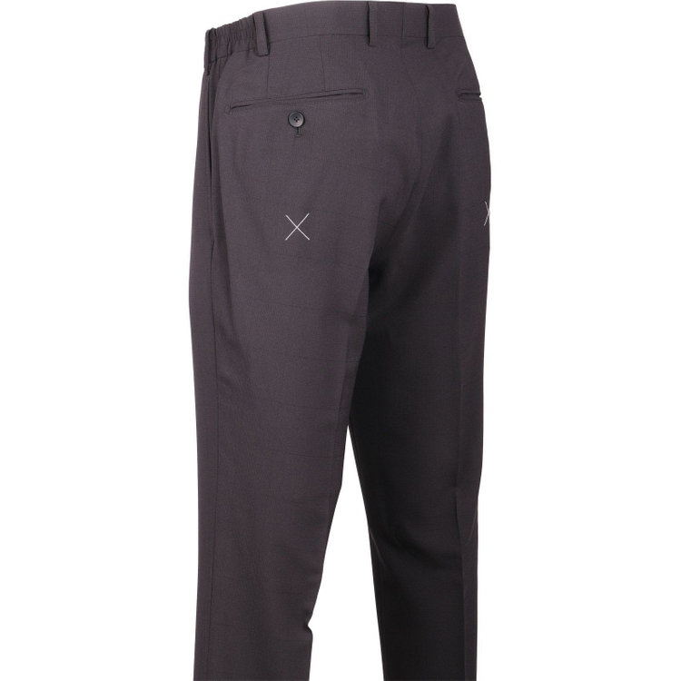 ＪＰ コンフォート 【JOHN PEARSE comfort】【春夏】7WAY コーディネイトパンツ付き/2釦シングルスリーピーススーツ ショートタック/ブラック×チェック+グレーパンツ/ULTRA MOVE/ウエストシャーリング/ウォッシャブル/ストレッチ ブラック系(黒)