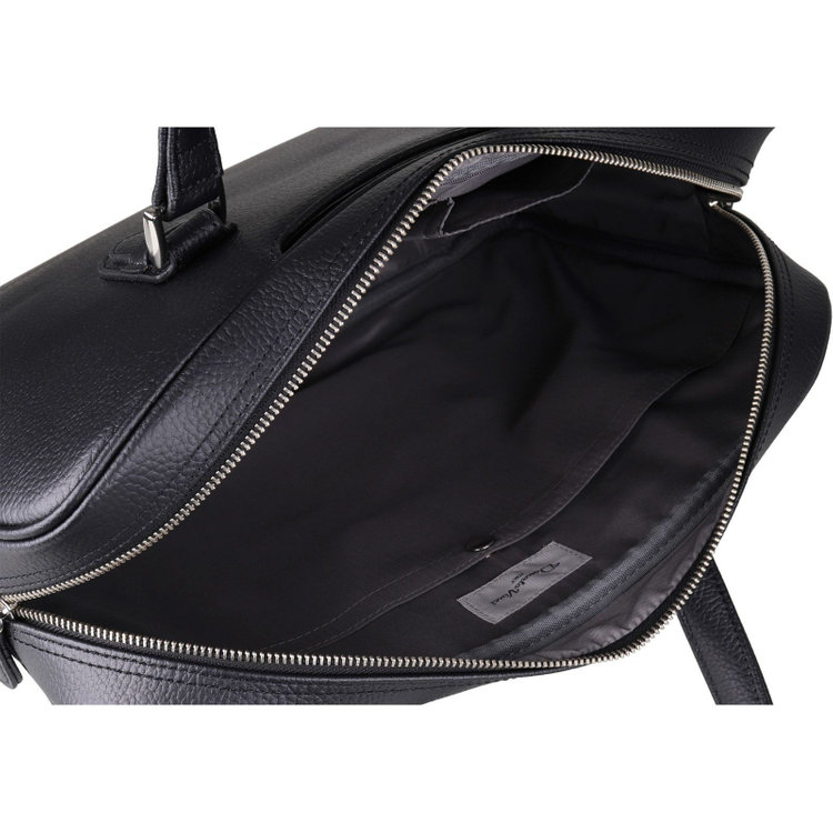 ドナートヴィンチ 【Donato Vinci Italy】リサイクルレザーブリーフケース/ブラック/ショルダーストラップ付き ブラック系(黒)