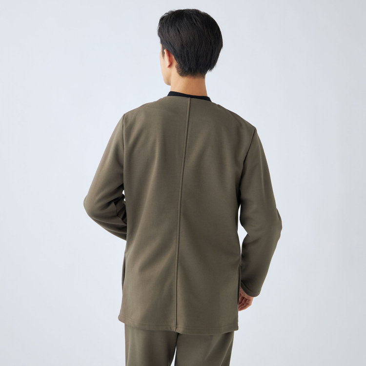 ＵＷＳ ＨＯＭＥ 【ULTRA WORK SUIT/HOME LINE】【秋冬】セットアップ1釦ノーカラージャケット/カーキ カーキ系