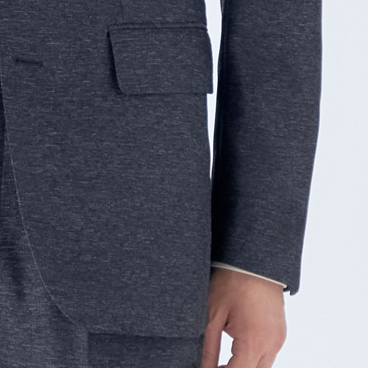 ＪＰ コンフォート 【JOHN PEARSE comfort navy】【春夏】機能性ポリエステル素材 2釦シングルジャケット/ネイビー/ULTRA MOVE/ウォッシャブル 紺中間