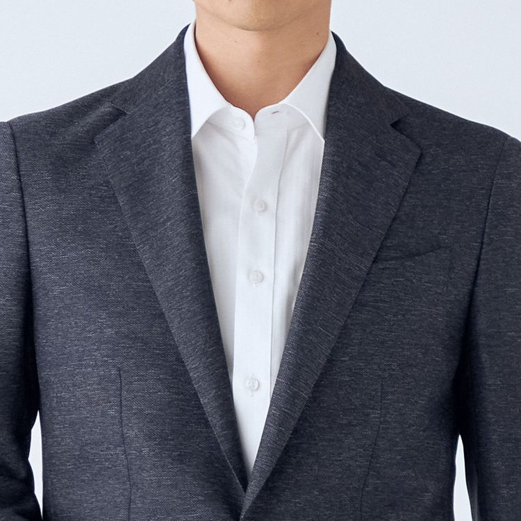 ＪＰ コンフォート 【JOHN PEARSE comfort navy】【春夏】機能性ポリエステル素材 2釦シングルジャケット/ネイビー/ULTRA MOVE/ウォッシャブル 紺中間