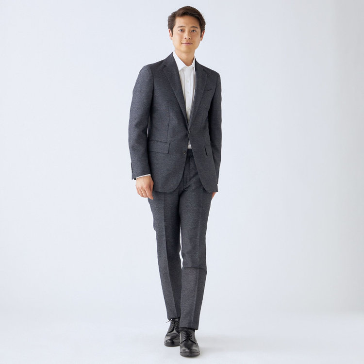 ＪＰ コンフォート 【JOHN PEARSE comfort navy】【春夏】機能性ポリエステル素材 2釦シングルジャケット/ネイビー/ULTRA MOVE/ウォッシャブル 紺中間