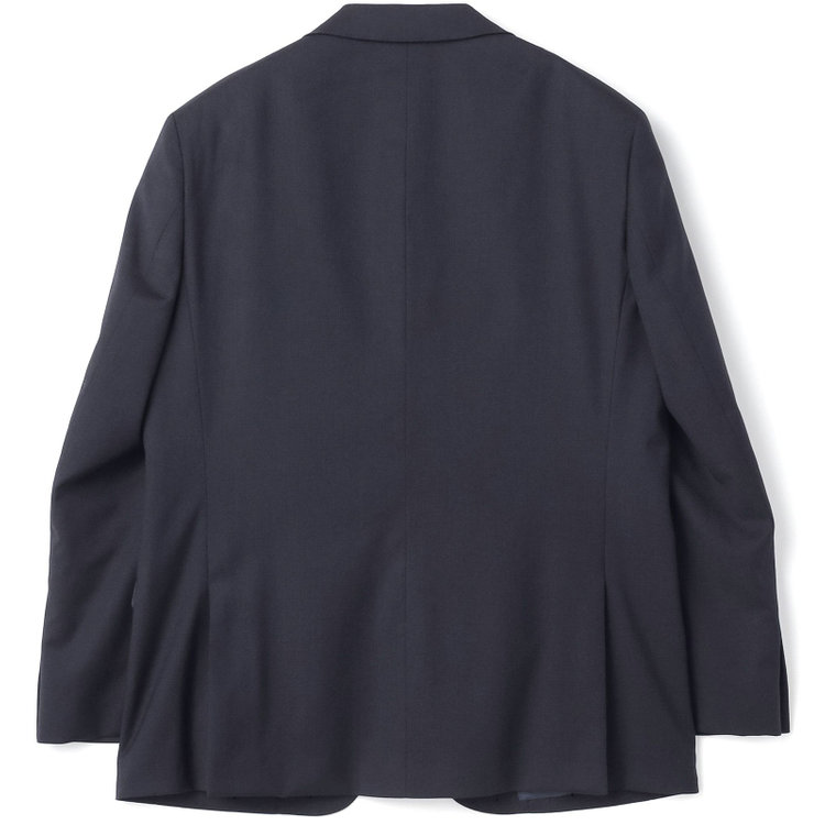 ＫＡＮＳＡＩＭＡＮ 【KANSAIMAN collection】【秋冬】2釦シングルスーツ ショートタック/ネイビー×ストライプ/SHOWER CLEAN/※裾上げ必要 紺中間