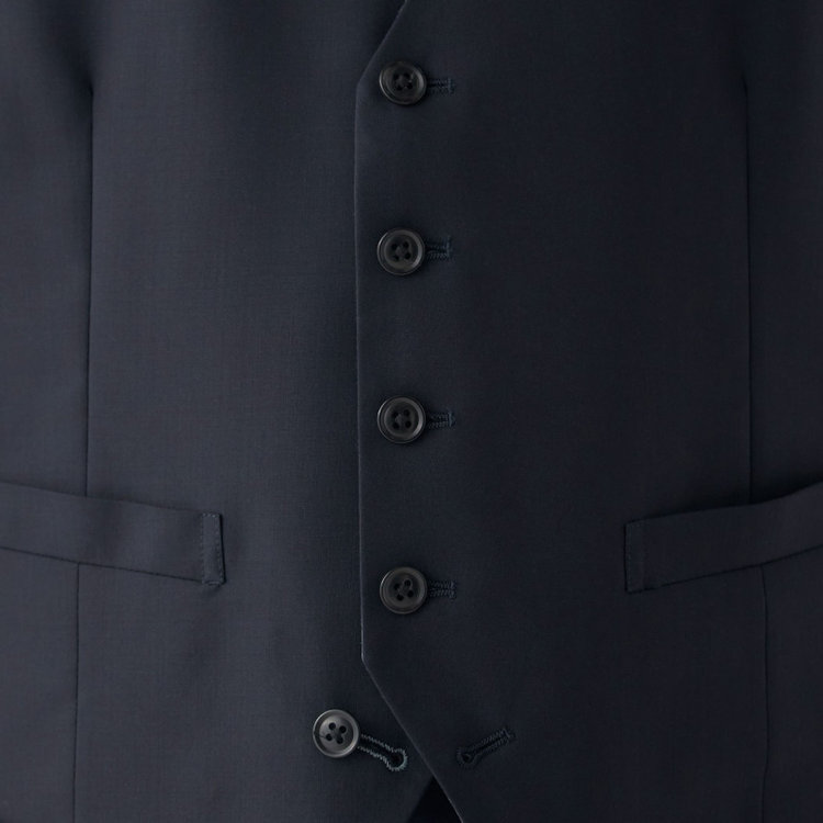 ソノタ（KONAKA用） 【JOHN PEARSE BLACK】【年間】リバーシブルジレ(ベスト)/ネイビー＆グレー/SHOWER CLEAN 紺濃色