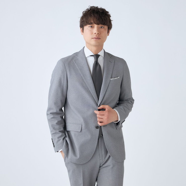 ハイスペックモーション 【HIGH SPEC MOTION】【春夏】ポリエステル2釦シングルジャケット/グレー グレー中間