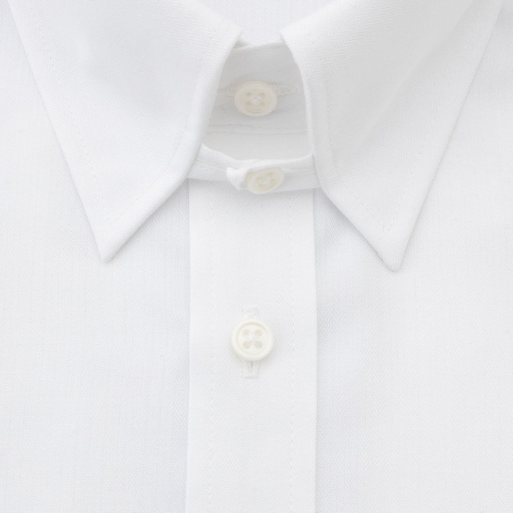 KONAKA　アウトレット 【WEB限定/OUTLET/汚れ・キズ等有】【JOHN PEARSE comfort navy】【STYLISH】【形態安定】タブカラードレスワイシャツ/ホワイト×ドビーストライプ 白