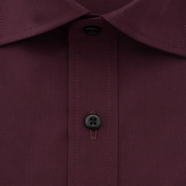 ジョンピアースブラック 【JOHN PEARSE Black】【SLIM】【形態安定】ワイドカラーワイシャツ/ワイン 赤濃色