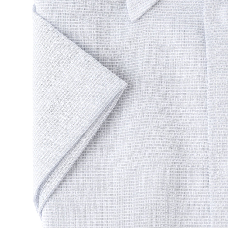 ソノタ（KONAKA用） 【半袖】【L.O.X】【形態安定】ボタンダウンドレスシャツ/グレー×ドビー/釦.釦付糸：グレー グレー淡色