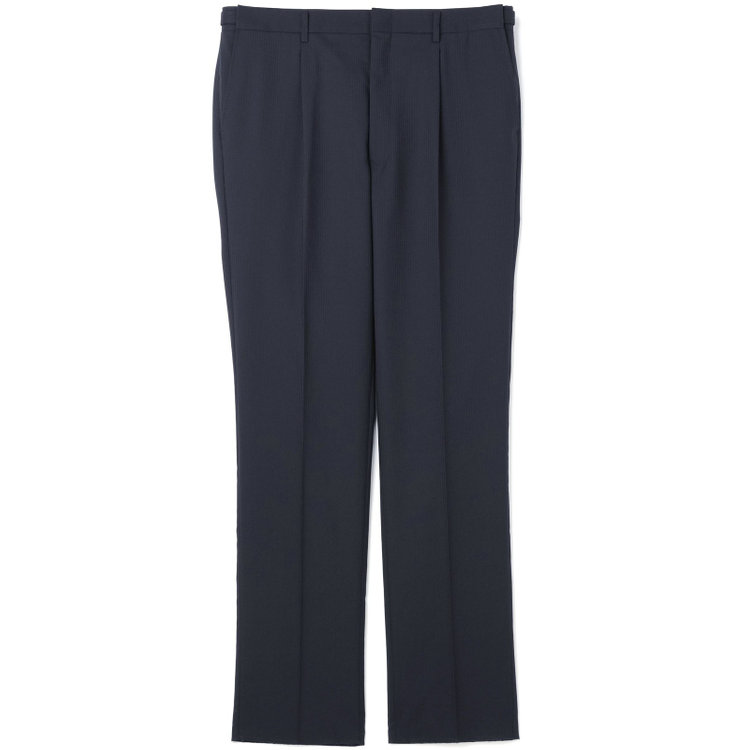 ソノタ（KONAKA用） 【L.O.X】【大きいサイズ】【秋冬】ウールブレンド 1タックパンツスラックス/ネイビー×シャドーストライプ/ウエストアジャスター仕様/※裾上げ必要 紺濃色