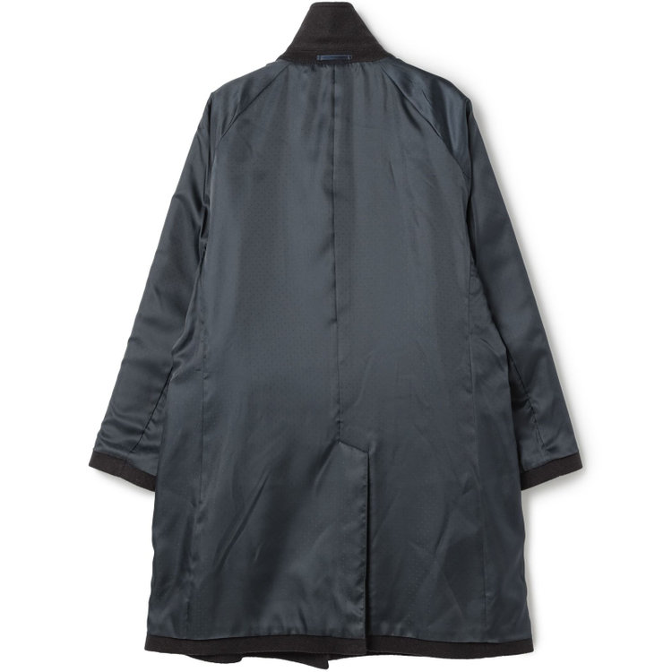 ＫＭＣブラック 【KANSAIMAN collection】【レギュラーフィット】ウールブレンド バルマカーンコート/ブラウン＆ネイビー/RE:NEWOOL 茶濃色