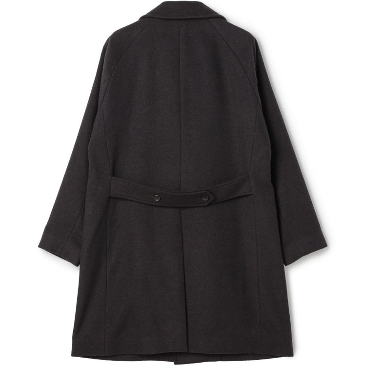 ＫＭＣブラック 【KANSAIMAN collection】【レギュラーフィット】ウールブレンド バルマカーンコート/ブラウン＆ネイビー/RE:NEWOOL 茶濃色