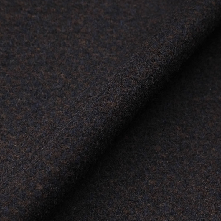 ＫＭＣブラック 【KANSAIMAN collection】【レギュラーフィット】ウールブレンド バルマカーンコート/ブラウン＆ネイビー/RE:NEWOOL 茶濃色