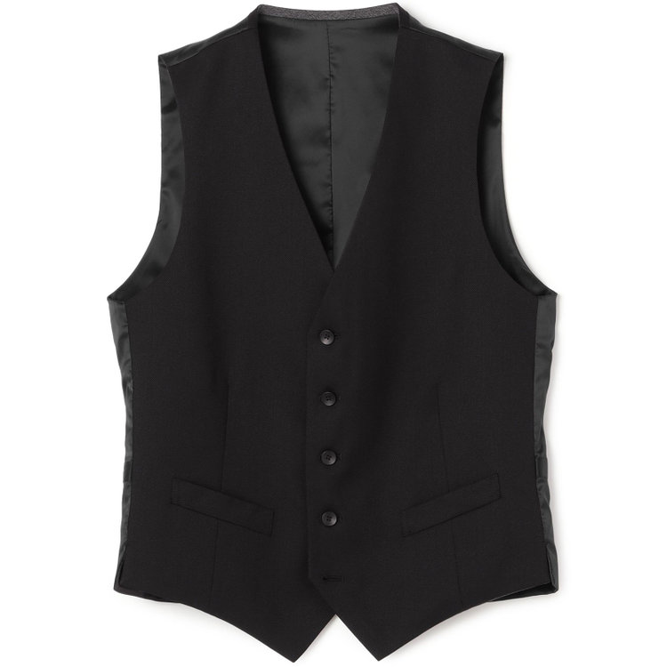 ＪＰ コンフォート 【JOHN PEARSE comfort】【年間】7WAY コーディネイトパンツ付き/2釦シングルスリーピーススーツ ショートタック/ブラック×ツイル+グレーパンツ/ULTRA MOVE/ウエストシャーリング/ウォッシャブル/ストレッチ/※裾上げ必要 黒