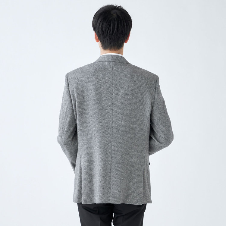 ドナートヴィンチ 【Donato Vinci Italy】【秋冬】カシミヤブレンド2釦シングルジャケット/グレー/本水牛釦 グレー中間