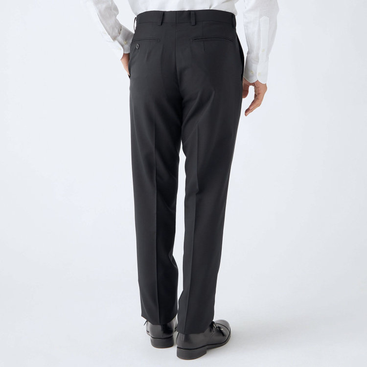 ＪＰセレクトライン 【JOHN PEARSE Black SELECT LINE】【年間】2釦シングルスーツ/ブラック×ソリッド/SHOWER CLEAN/※裾上げ必要 黒