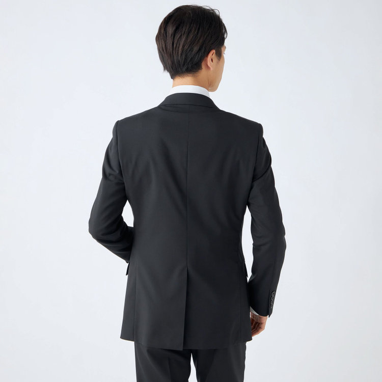 ＪＰセレクトライン 【JOHN PEARSE Black SELECT LINE】【年間】2釦シングルスーツ/ブラック×ソリッド/SHOWER CLEAN/※裾上げ必要 黒