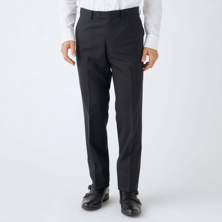 ＪＰセレクトライン 【JOHN PEARSE Black SELECT LINE】【年間】2釦シングルスーツ/ブラック×ソリッド/SHOWER CLEAN/※裾上げ必要 黒