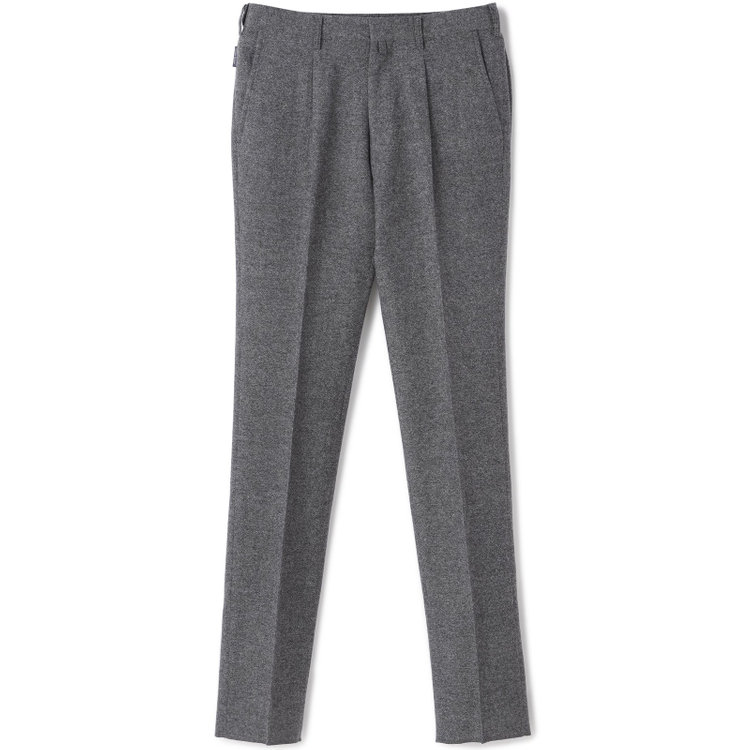 スタンリーブラッカ 【stanley blacker new york】【秋冬】1タックスラックス/グレー/ウエストムーブ仕様/※裾上げ必要 グレー中間