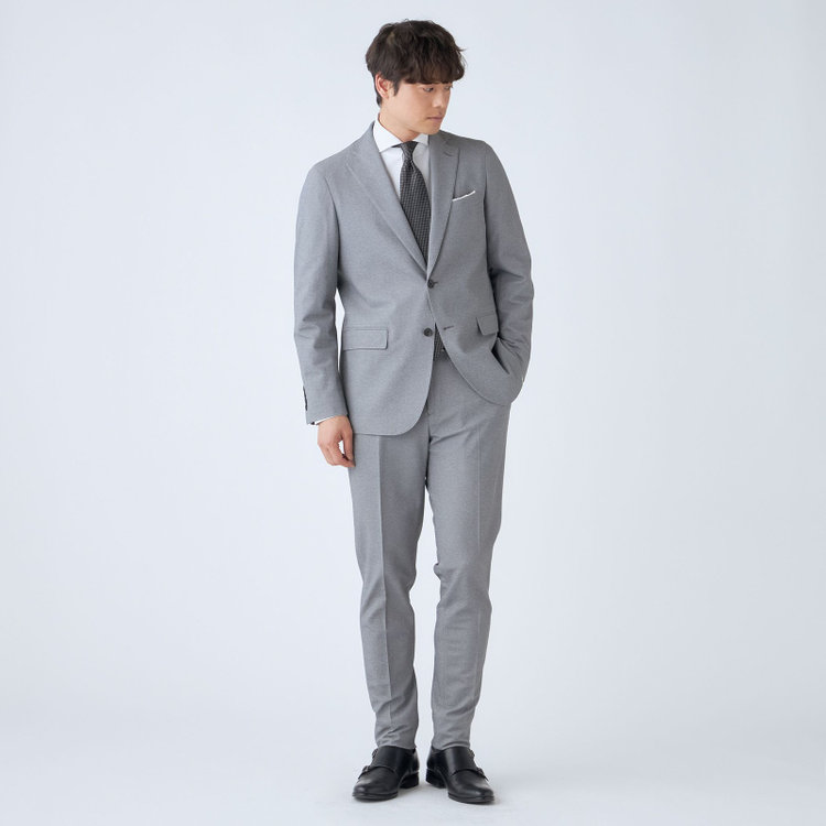 ハイスペックモーション 【HIGH SPEC MOTION】【春夏】ポリエステル2釦シングルジャケット/グレー グレー中間