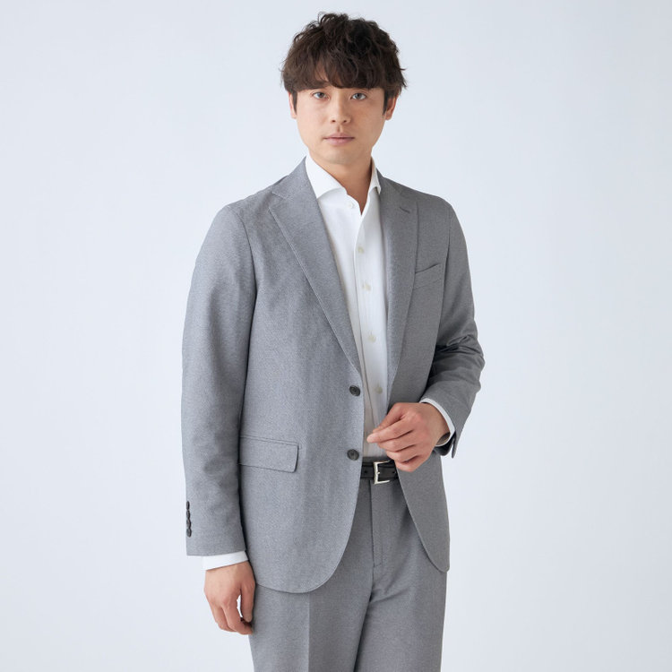 ハイスペックモーション 【HIGH SPEC MOTION】【春夏】ポリエステル2釦シングルジャケット/グレー グレー中間