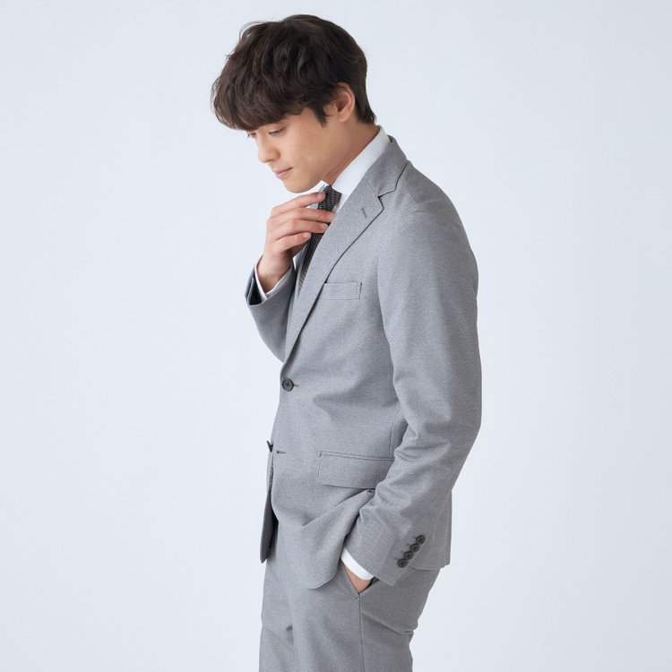 ハイスペックモーション 【HIGH SPEC MOTION】【春夏】ポリエステル2釦シングルジャケット/グレー グレー中間