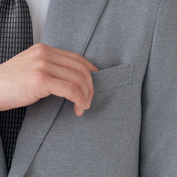 ハイスペックモーション 【HIGH SPEC MOTION】【春夏】ポリエステル2釦シングルジャケット/グレー グレー中間