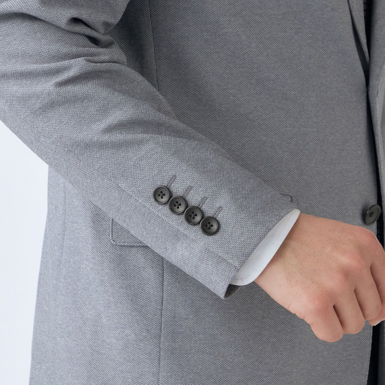 ハイスペックモーション 【HIGH SPEC MOTION】【春夏】ポリエステル2釦シングルジャケット/グレー グレー中間