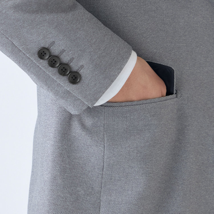 ハイスペックモーション 【HIGH SPEC MOTION】【春夏】ポリエステル2釦シングルジャケット/グレー グレー中間