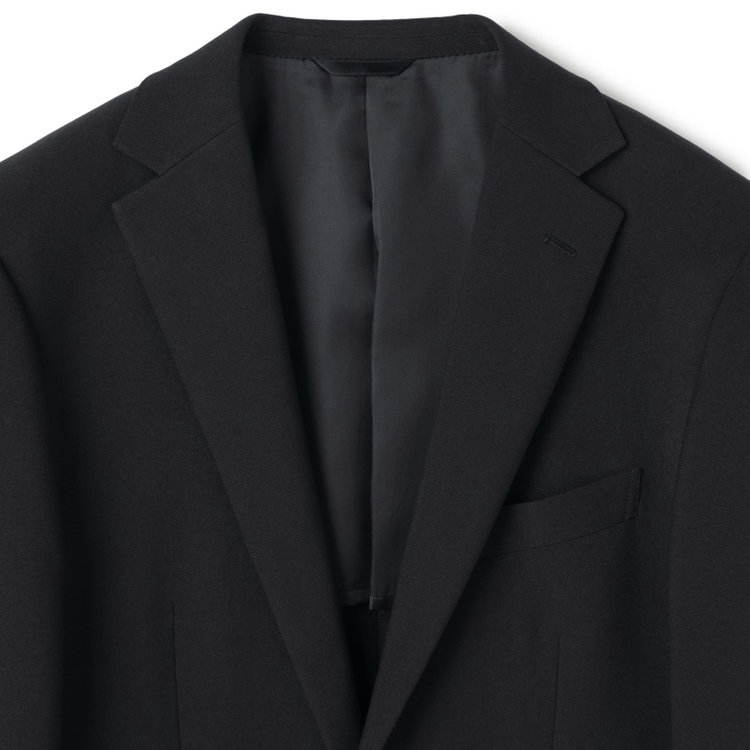 ハイスペックモーション 【HIGH SPEC MOTION】【年間】2釦シングルスーツ 0タック/ブラック/ウォシャブル/※裾上げ必要 黒