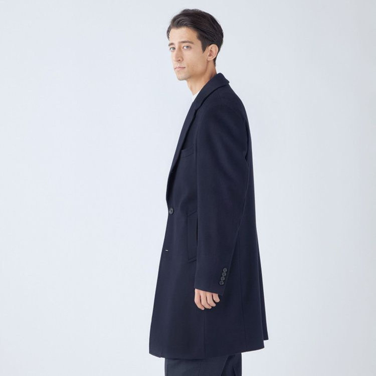 ソノタ（KONAKA用） 【THE 神 COAT】【Donato Vinci Italy UOMO】ウールチェスターコート/ネイビー/NEW ZEALAND LIMITED WOOL 紺中間