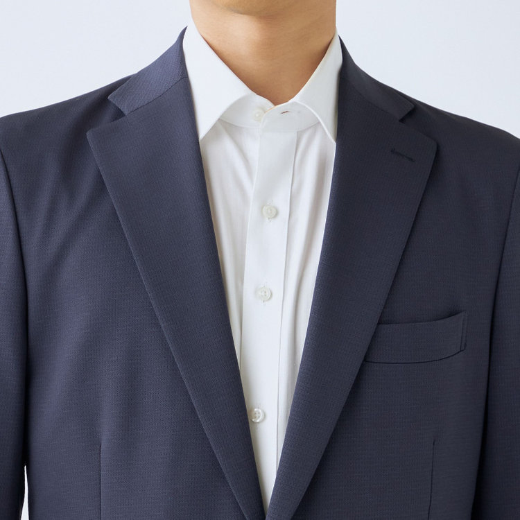KONAKA　アウトレット 【WEB限定/OUTLET/汚れ・キズ等有】【JOHN PEARSE comfort navy】【春夏】機能性ポリエステル素材 2釦シングルジャケット/ネイビー/ULTRA MOVE/RIRANCHA/ウォッシャブル 紺濃色