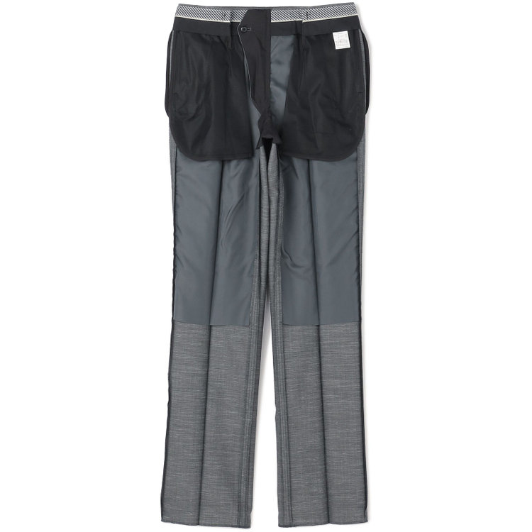 ドナートヴィンチ 【Donato Vinci Italy】【春夏】ウールリネンブレンド1タックパンツ/グレー/アジャスター仕様/※裾上げ必要 グレー中間