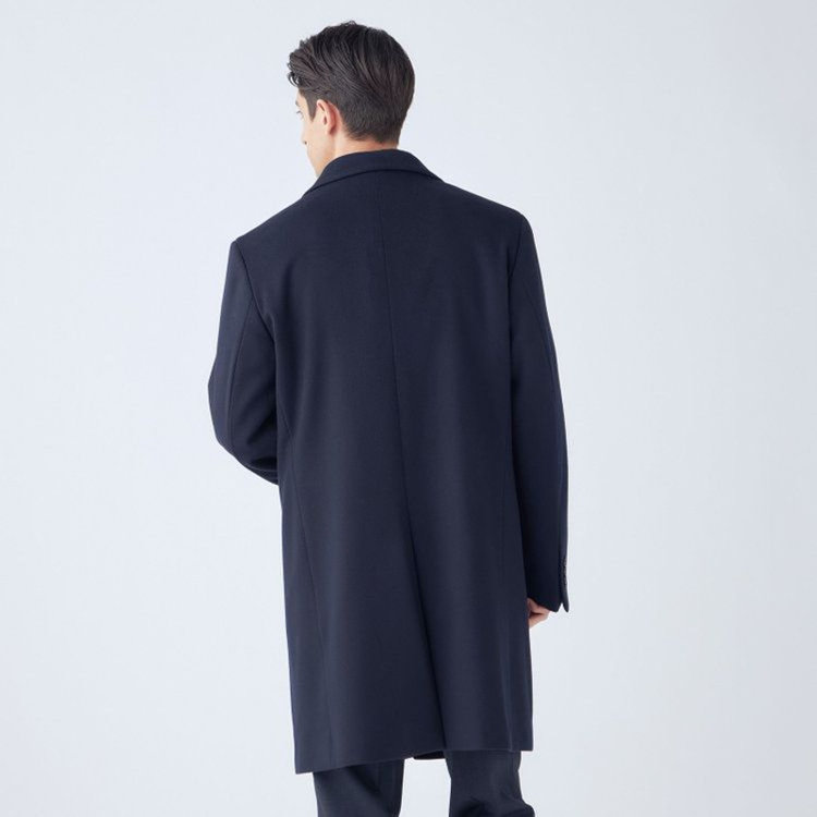 ソノタ（KONAKA用） 【THE 神 COAT】【Donato Vinci Italy UOMO】ウールチェスターコート/ネイビー/NEW ZEALAND LIMITED WOOL 紺中間