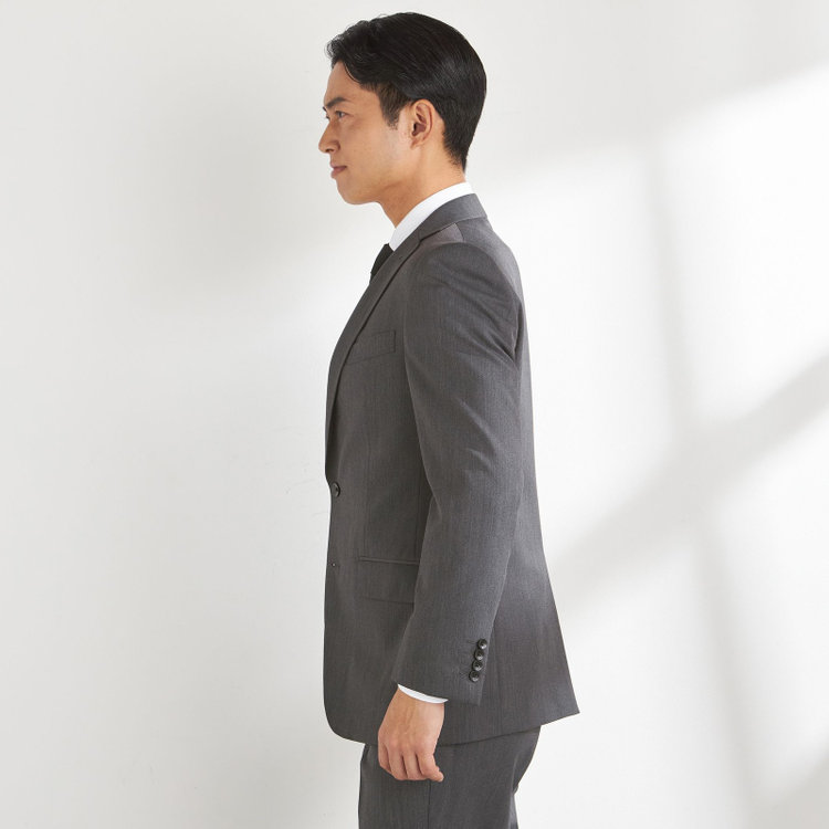 ＪＰセレクトライン 【JOHN PEARSE Black SELECT LINE】【秋冬】スペアパンツ付き/2釦シングルスーツ 0タック/グレー/※裾上げ必要 グレー中間