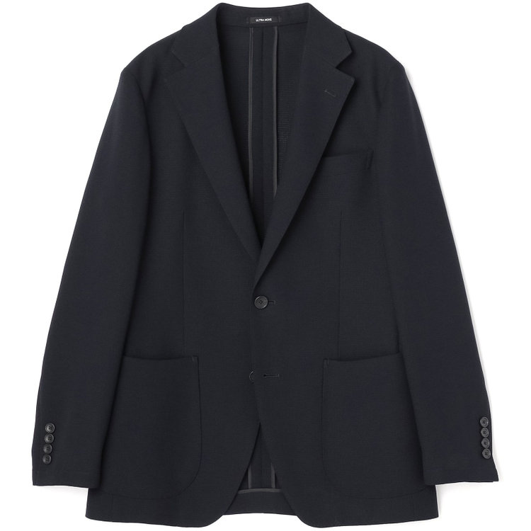 ＪＰコンフォート ネイビー 【JOHN PEARSE comfort navy】【春夏】2釦シングルジャケット/ネイビー×ドットエアー＆カラミ織り 紺中間
