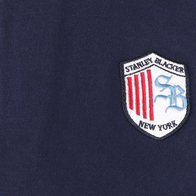 スタンリーブラッカ 【stanley blacker new york】【長袖】胸刺繍長袖ジップポロシャツ/ネイビー ネイビー系(紺)