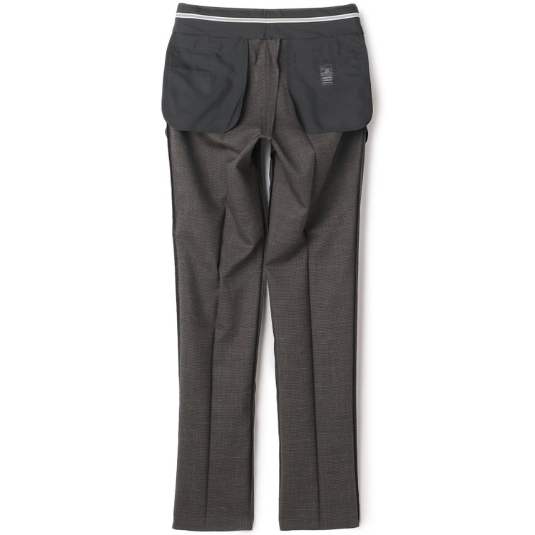 ＪＰ コンフォート 【JOHN PEARSE comfort】【春夏】ショートタックパンツ/ブラウン×ハウンドトゥース/ウエストムーブ/※裾上げ必要 茶中間