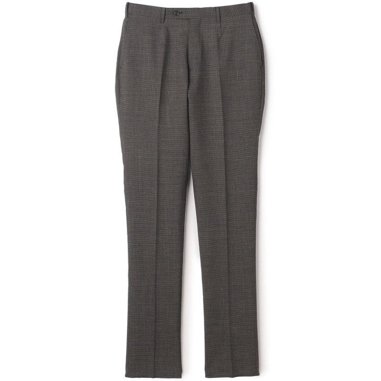 ＪＰ コンフォート 【JOHN PEARSE comfort】【春夏】ショートタックパンツ/ブラウン×ハウンドトゥース/ウエストムーブ/※裾上げ必要 茶中間