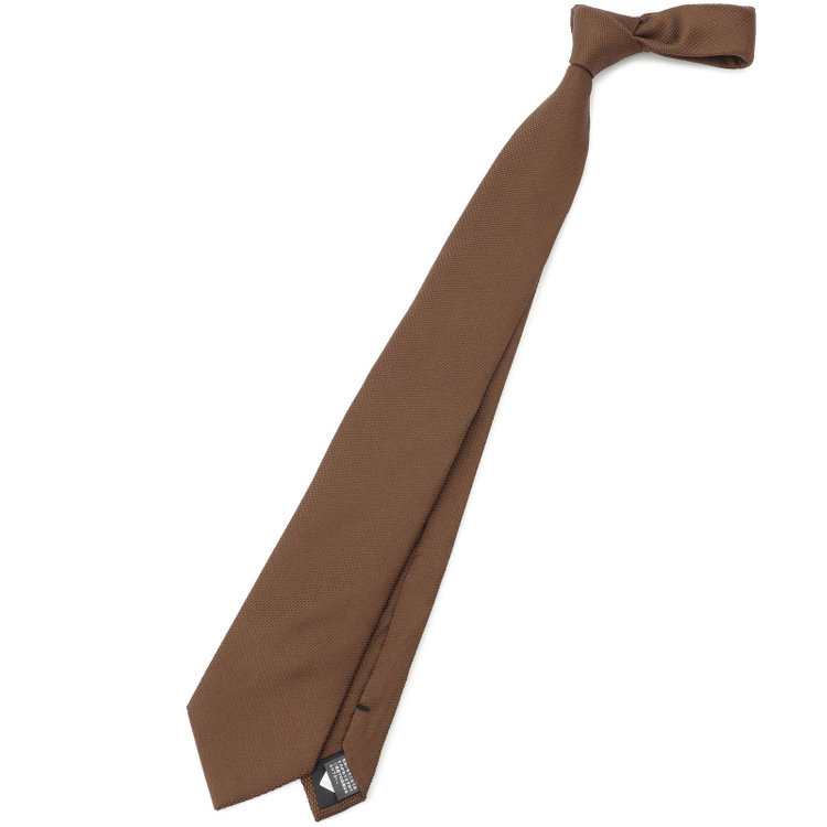 カンサイマンブルー 【イージーパーソナルカラータイ】【KANSAIMAN collection】シルクネクタイ＆ポケットチーフ付き/8.0㎝/秋 ブラウン その他