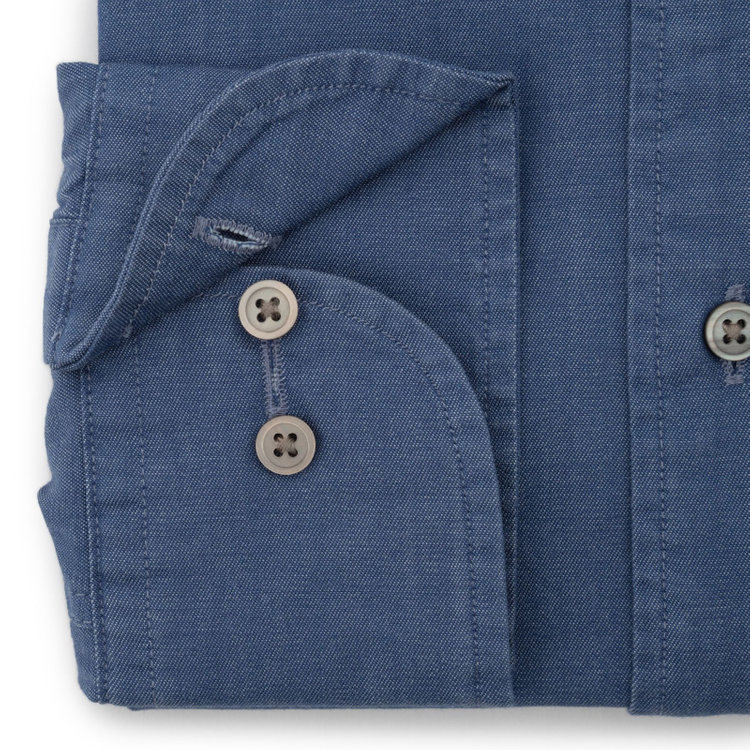 ＪＰ コンフォート 【JOHN PEARSE comfort navy】ホリゾンタルワイドワイシャツ/ブルー 青濃色