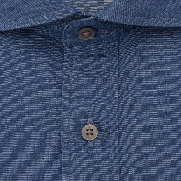 ＪＰ コンフォート 【JOHN PEARSE comfort navy】ホリゾンタルワイドワイシャツ/ブルー 青濃色