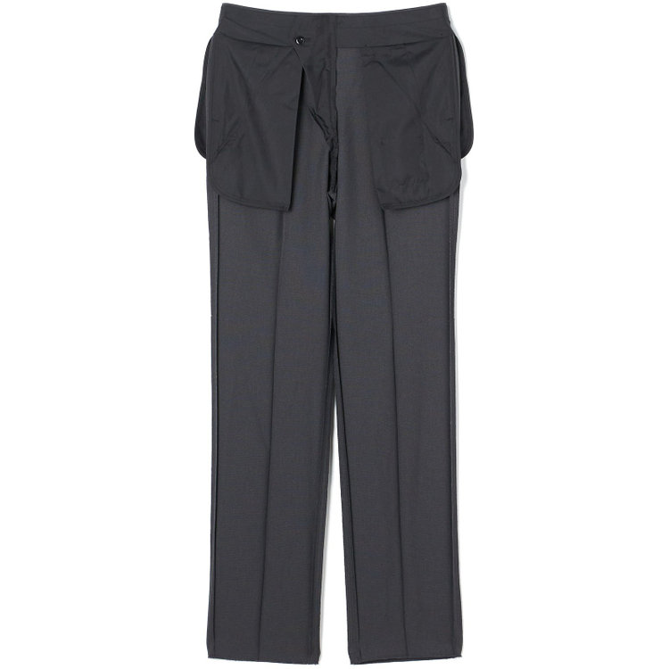 ハイスペックモーション 【HIGH SPEC MOTION】【通年】ワンタックパンツ / グレー×ピンドット / ウォッシャブル ※裾直し必要 グレー濃色