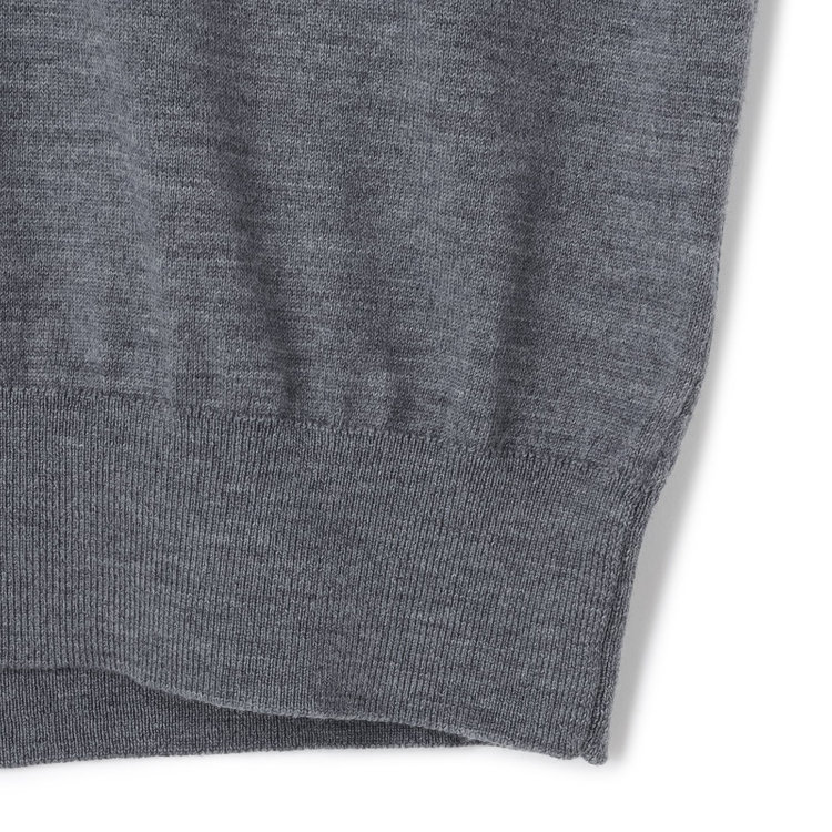 ＪＰコンフォート ネイビー 【JOHN PEARSE comfort navy】【秋冬】ニットベスト/グレー/洗える×毛玉レス グレー中間