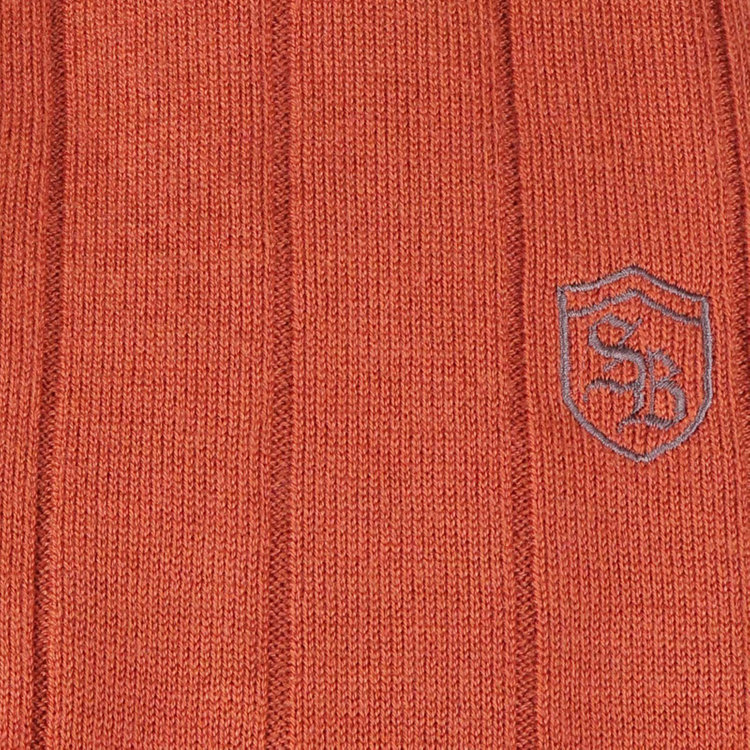 スタンリーブラッカ 【stanley blacker】【長袖】胸刺繍ダブルジップスタンドカーディガン/オレンジ オレンジ系(橙)